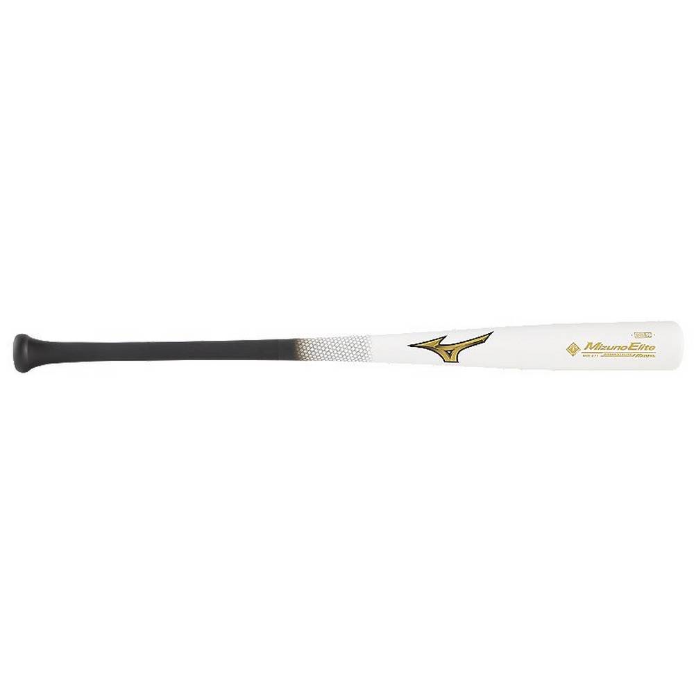 Mizuno Men's MZE 271 Bamboo Elite Wood Baseball Baseball Bat White/Black (340462-XGL)